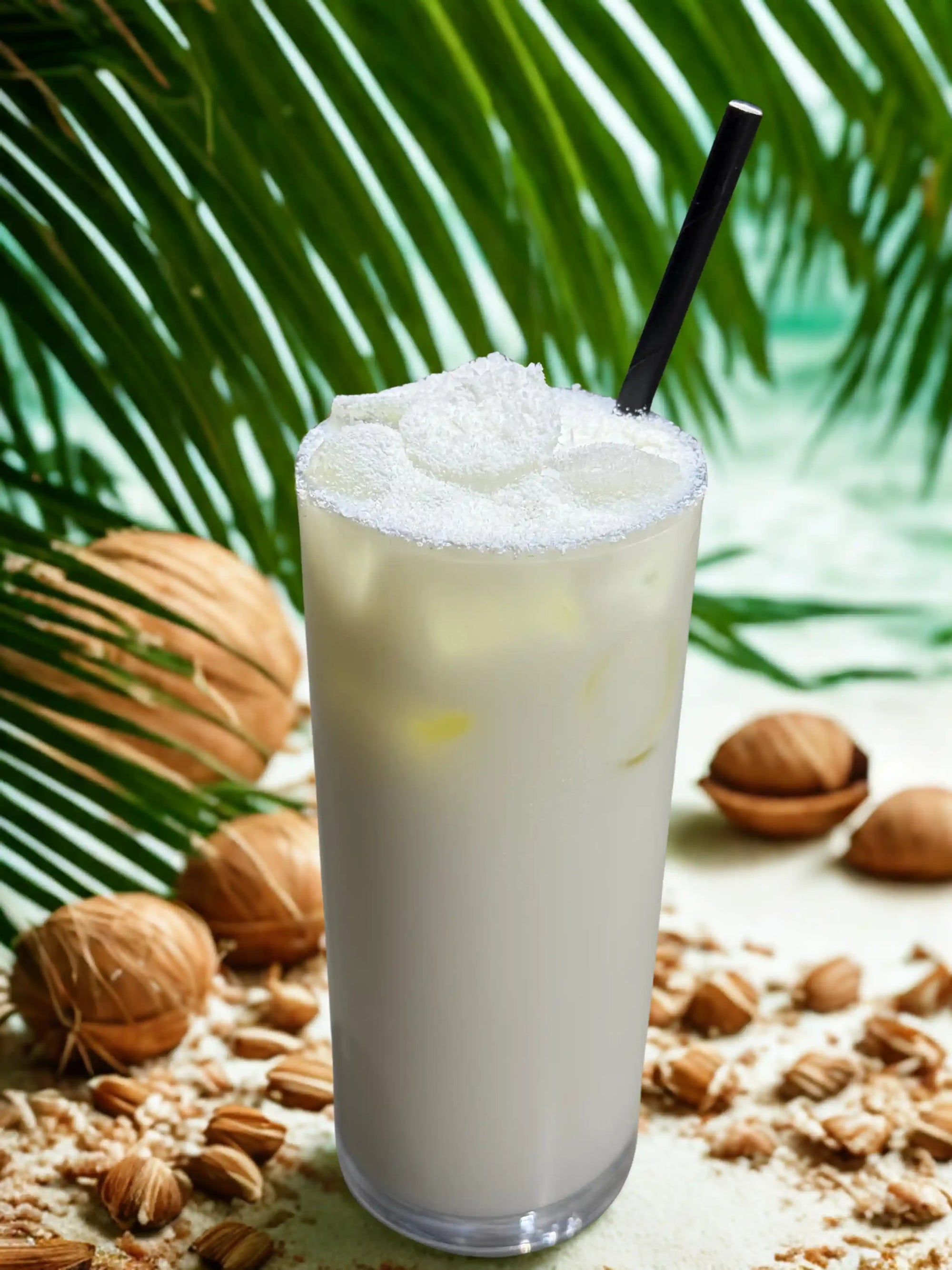 full glass coconut latte 